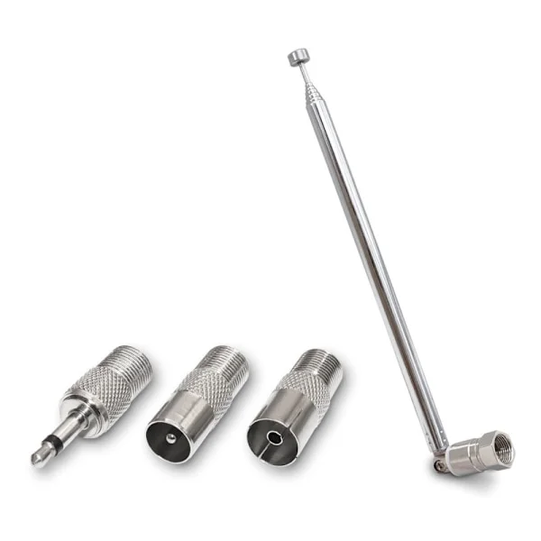 FM-radioantenn, Mellbree-antenn med 4 adaptrar, 10 sektioner, FM-antenn inomhus, för 75 ohm obalanserad Tivoli Audio Model Yamaha Denon