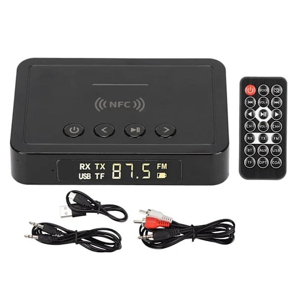 3-i-1 Bluetooth 5.0-adapter for PC, TV, nettbrett, høyttaler, hjem, bilstereoanlegg