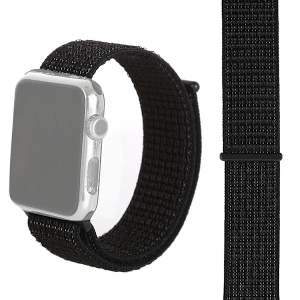 Apple Watch 38/40/41/42mm Velcro Watch Strap - Black