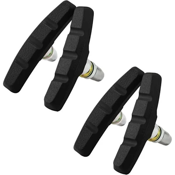 2 par V-bremse bremseklosser 70mm V sykkel sykkel bremseklosser med sekskantmuttere og avstandsstykker sykkel bremsekloss sett sett 70mm VSP70(SVART)
