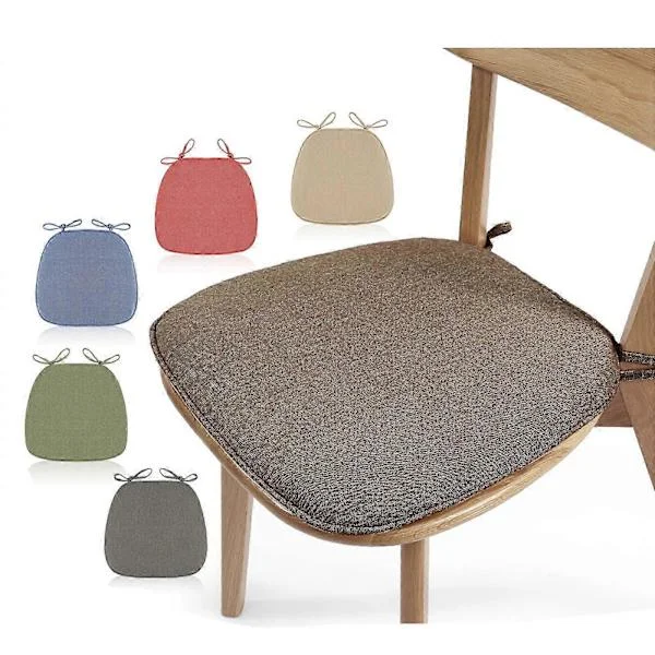 Thick Foam Cushions Compatible with Chairs with Easy-Clean Covers and Secure Straps, Perfect Compatible with Patio, Garden Furniture, Accessories, Red