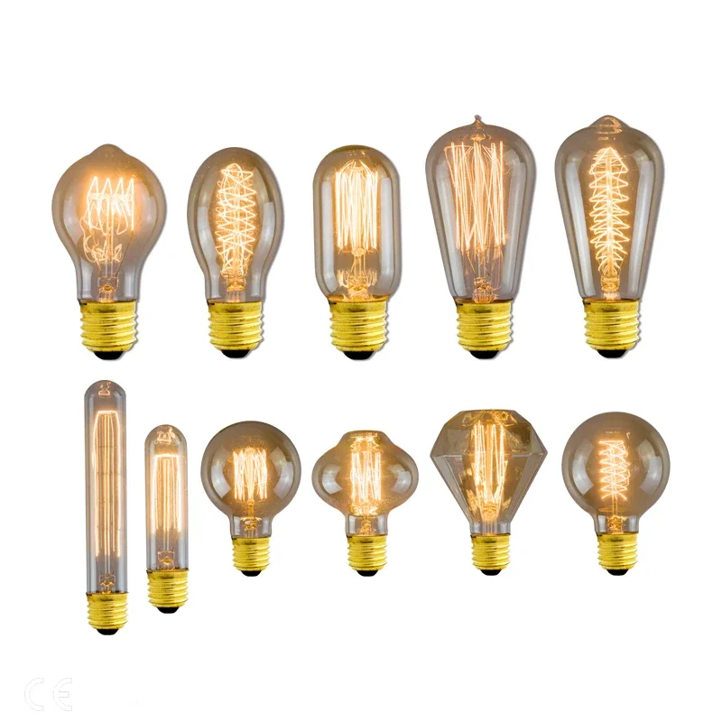 AliExpress - E27 Retro Edison Lamp 220V 40W ST64 G80 G95 G125 Ampul Vintage Edison Lamp Gloeilamp Home Decor gloeilamp