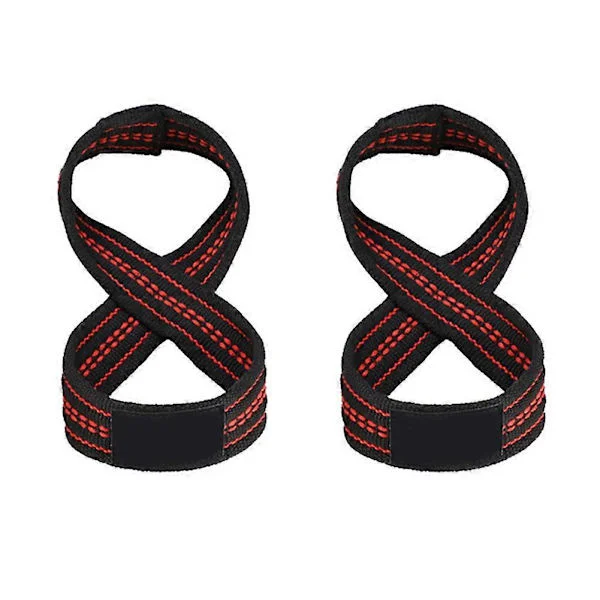 2 pcs Figure 8 Weightlifting Straps Deadlift Wrist Strap Pull-ups Wrist Support Gym Training M