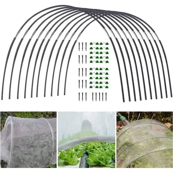 Greenhouse Hoops, Garden Hoops for Raised Beds, 18-Pack 1.14 Meter Row Cover Hoops