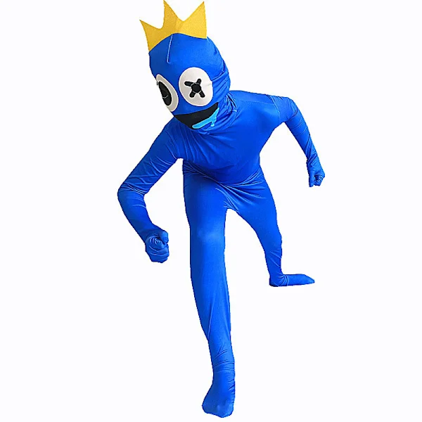 4-9 år Børn Regnbue Venner Cosplay Kostume Halloween Jumpsuit Fest Outfit Gaver Blu-WELLNGS