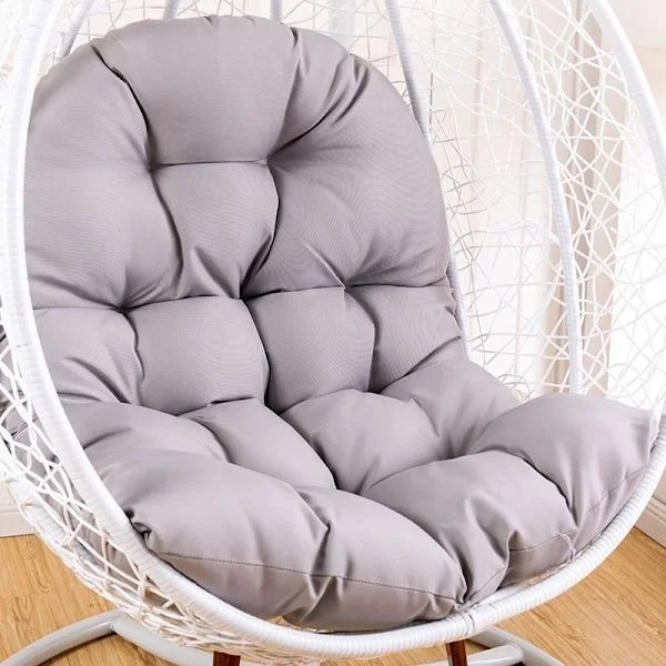 Waterproof and Thick Swing Chair Cushion - Backrest Cushion for Garden Swing Chair (Light Grey, 80x129cm)