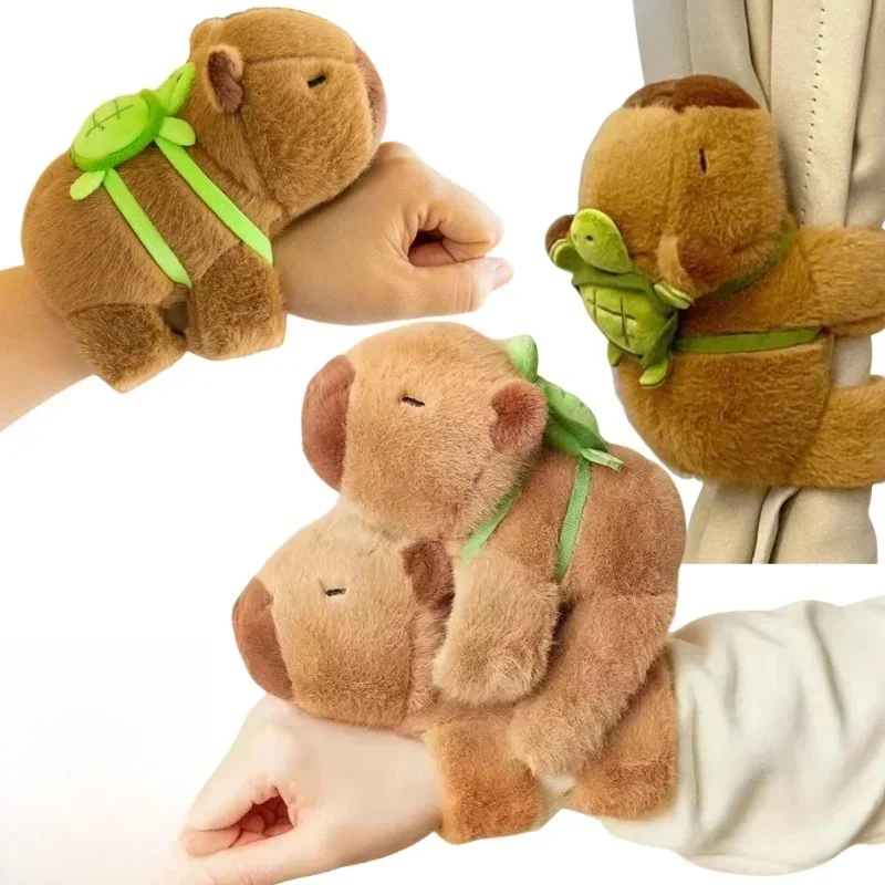 AliExpress - Rytanda Capybara Clap cercle jouets claque Snap Wrap Bracelet Capybara peluche anneau à main amusant Pop cercles enfants cadeau