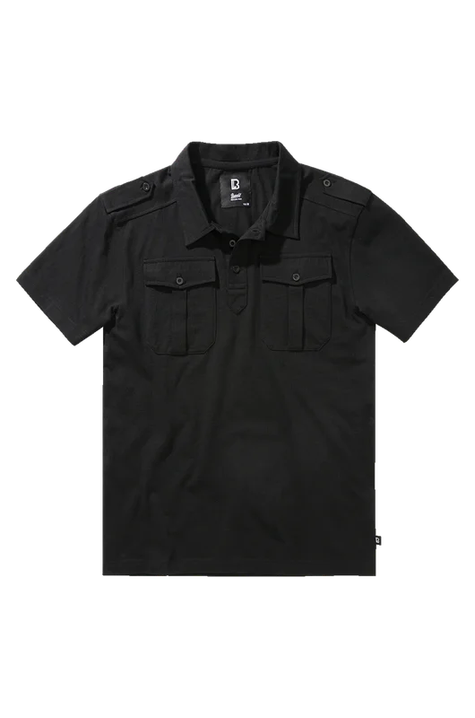 Brandit Jon Polo Short Sleeve Polo Shirt Black XL