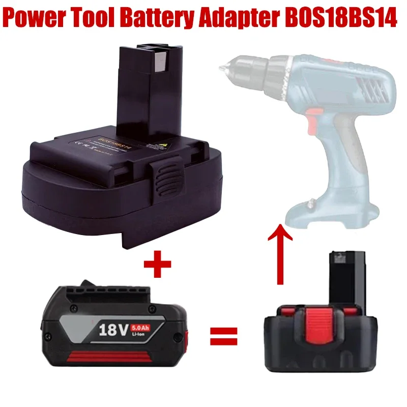 AliExpress - Adaptateur de batterie BOS18BS14 pour outils Bosch 14,4 V, pour batteries au lithium Bosch 18 V, pour outils électriques sans fil Bosch 