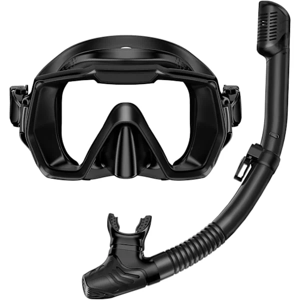 Sæt til Voksne Snorkling Udstyr Anti-Lækage og Anti-Dug Hærdet Glas Visning Svømmemaske Tør Top Snorkling Scuba Diving Svømning Rejse med Bærepose