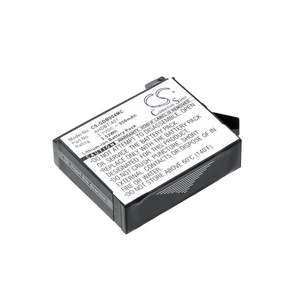 Batteri for kamera for GoPro Hero 4, Hero 4 Silver, Hero 4 Black og andre.