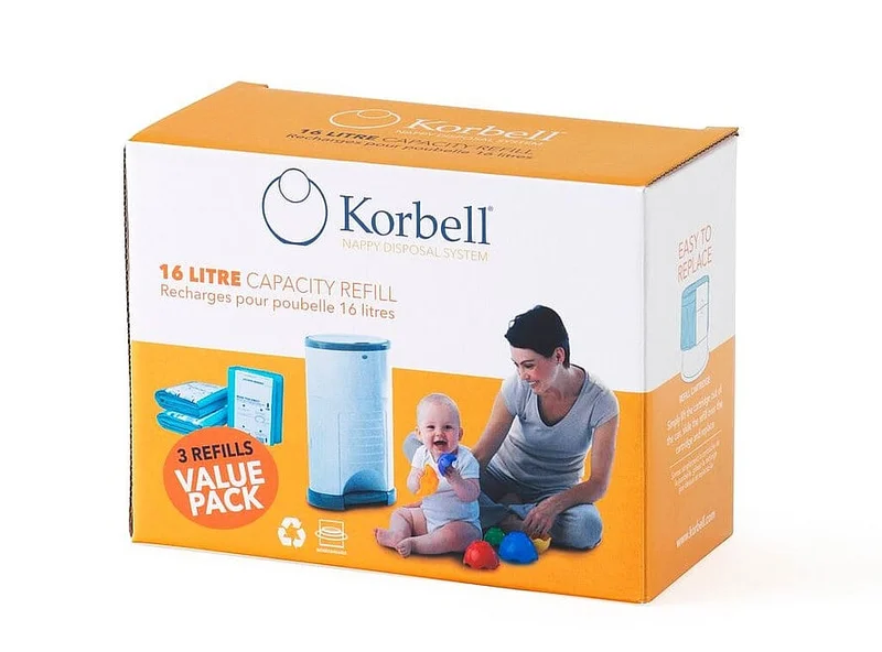 Korbell Refill 3-pak, Børn & Forældre, Pusletid, Blespande- Og Poser