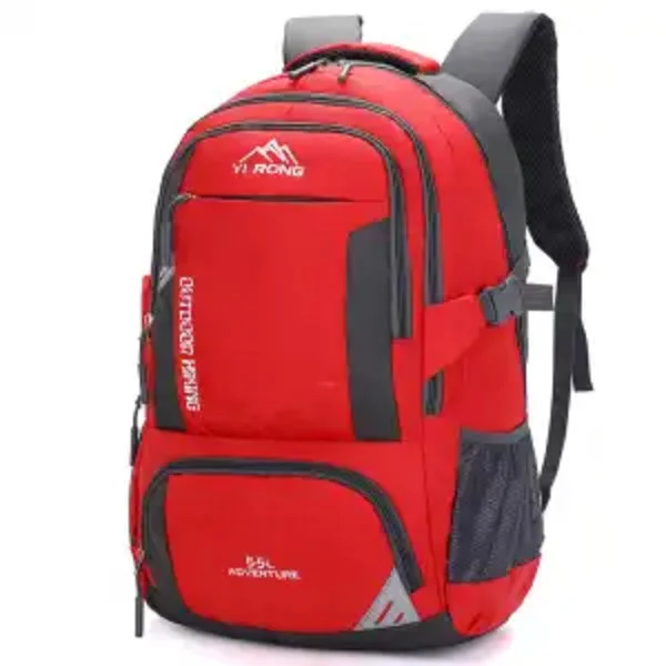 [KK] 55L Waterproof Hiking Backpack Lightweight Camping Backpack Women Men Durable Daypack (Black, 55L)