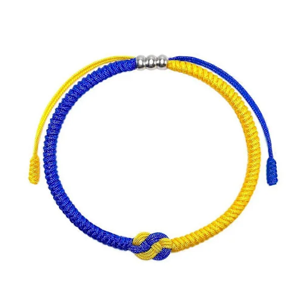 Blå Gul Ukrainske Håndvevde Armbånd Kvinner Menn Smykker Armbånd