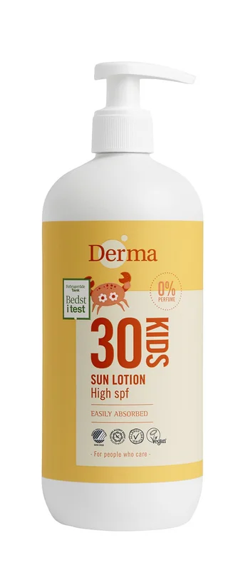Derma Kids Sollotion SPF 30 500 ml, Børn & Forældre, Skincare Til Børn, Solcreme Til Børn