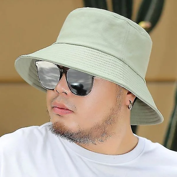 Big Head Man Stor Størrelse Solhatt Herre Sommer Fiskerhatt Voksen Bomull Panama Caps Pluss Størrelse Bøttehatter 52-56cm
