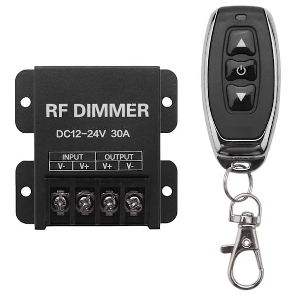 12V RF LED Dimmer Trådlös Ljusstyrka 3 Knappar Fjärrkontroll DC 12V-24V 30A 360W 720W För 5050 3
