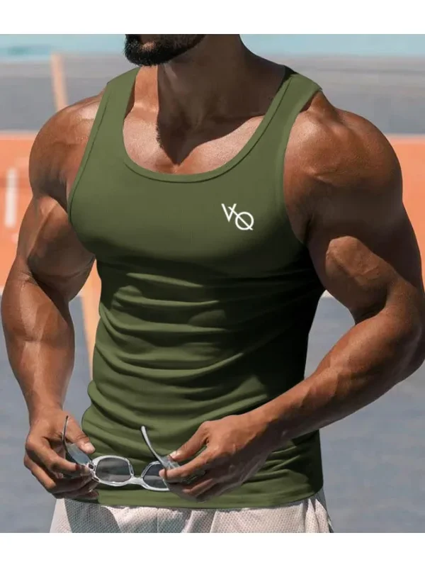 AliExpress - 2026 Herren Tanktop Sommer Fitness Tanktop Viereckiger Ausschnitt Ärmelloses T-Shirt Atmungsaktiv und Bequem Lässige Sportweste