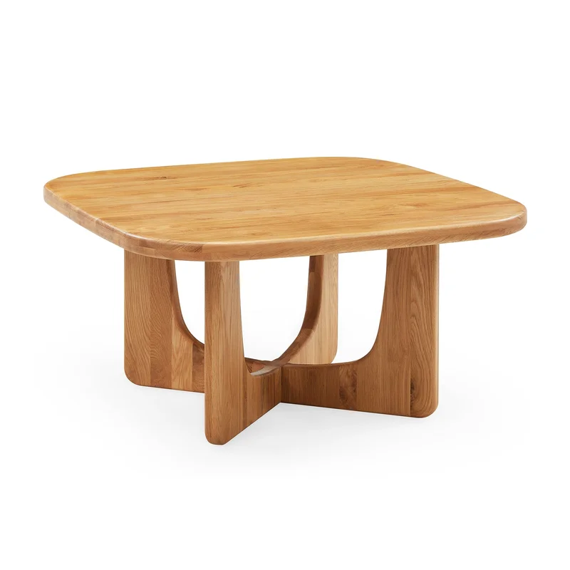 Orion sofabord, Egetræ | 90x90 - Natur egetræ - 90x90x45 - Sofabord