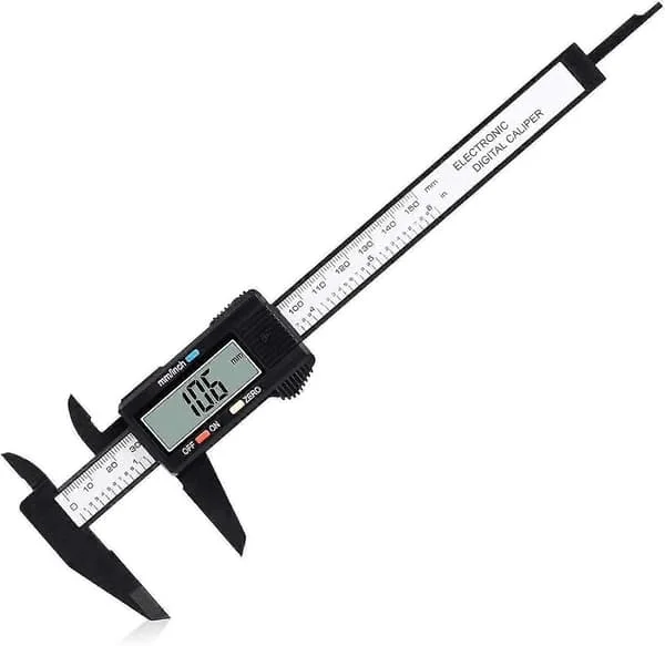 Digital skyvelære, 0-6" skyvelære måleverktøy - Elektronisk mikrometerskyvelære med stor LCD-skjerm, automatisk avstengningsfunksjon, tomme- og 