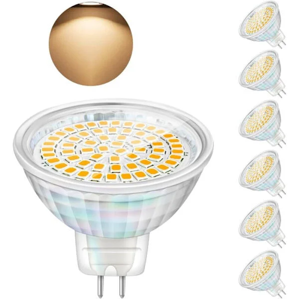 GU5.3 5W 12V MR16 LED Spot Pærer Erstatter Halogen Spotlight 460 Lumen Varm Hvid 3000K Ikke Dæmpbar 6-pak