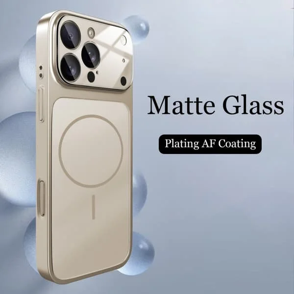 Glas Nano Matt Skal För iPhone 17 Air 16 15 14 13 Pro Max 17Pro Magnetisk För Magsafe Trådlös Laddning