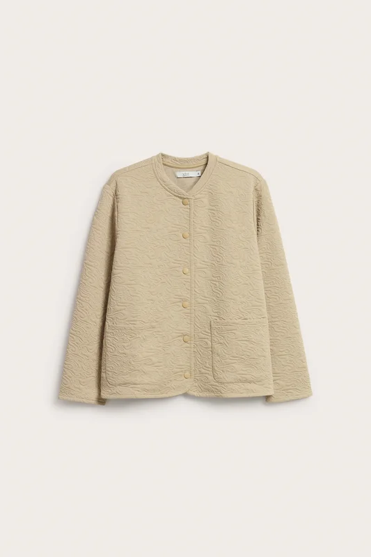 Kappahl | Quiltet jakke med knapper Beige XL | Dame