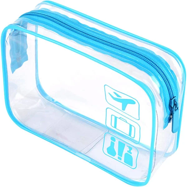 Klar Rejse Toilettaske TSA Godkendt Quart Størrelse Rejsetaske Klar Lufthavn Håndbagage Flydende Kosmetikpung Klar Brusebadtaske Transparent Sikkerhed