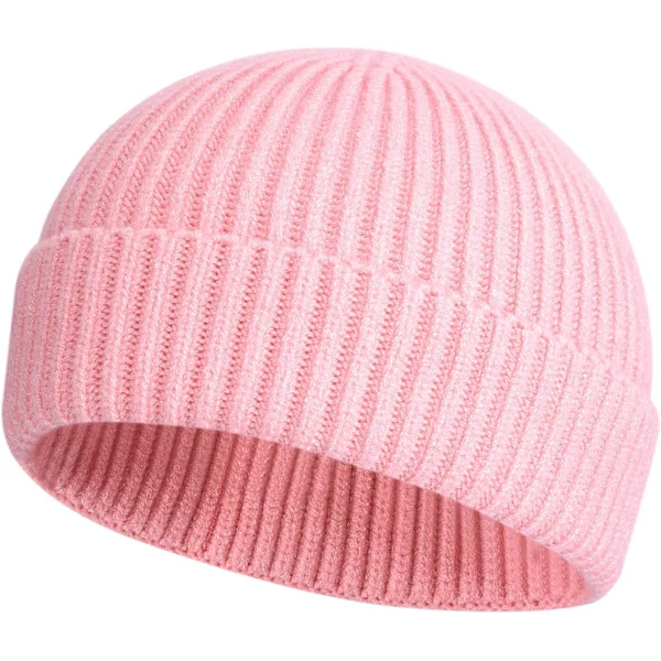 Kort fiskarhatt för män och kvinnor, vintervarma mössor rosa