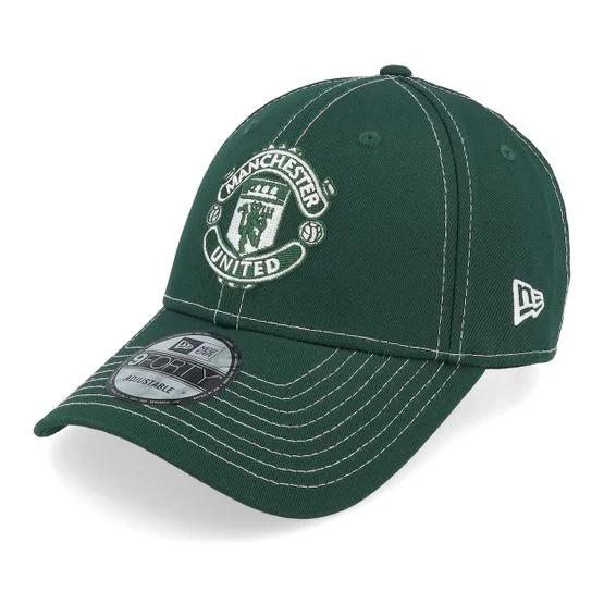 New Era - Football Grøn adjustable Kasket - Manchester United Contrast Stitch 9FORTY Dark Green Adjustable @ Hatstore