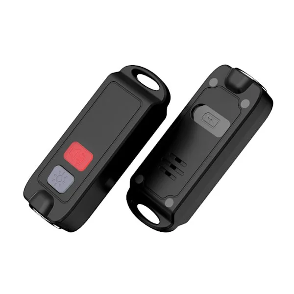 Personal Alarm 130 dB, LED Light, IP66 Waterproof Black