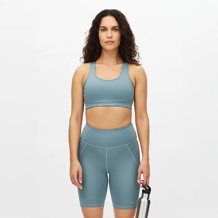 Sports-BH Röhnisch Flattering Sports‐BH Mesh Blå - Bodyman.dk