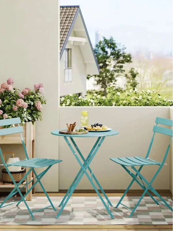 AliExpress - EUGAD Gartenmöbel-Set Metall-Bistrotisch mit 2 Klappstühlen Wasserdicht UV-Beständig für Balkon Garten Outdoor-Möbelset