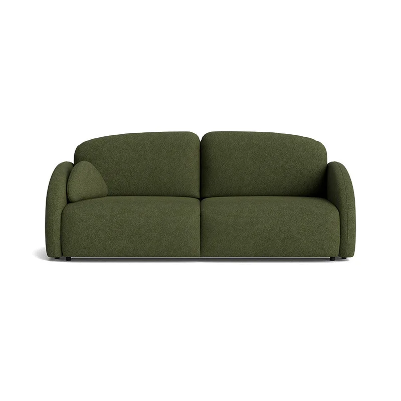 Salerno 3 personers sovesofa, opbevaring - Aragon Grøn - 232x103x93cm - Komfortabel Sofa med Nozag Fjedre & Praktisk Opbevaring til Gæsteværelset