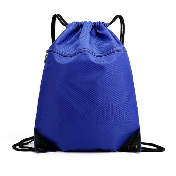 Drawstring Bag, Large Drawstring Sports Bag for Swimming, Gym Bags for Women and Men, Travel Bag for Beach and School with Waterproof Blue