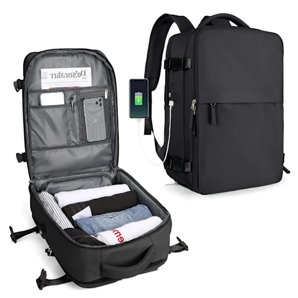 Kabinväskor 45x30x16 Underseat Rucksack för flygplan Handbagageväska underseat Carry On Backpack Laptopväska Dam Reseryggsäck med skofack,D
