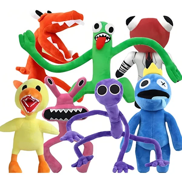 7 st Regnbåge Plyschleksaker Vänner Plyschleksaker Regnbågsspel Plysch Kapitel 1 Röd Blå Grön Orange Lila Rosa Mjuka Plyschdockor Monster Plysch 