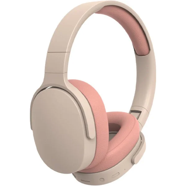 Trådløst Bluetooth-headset Reduktion Justerbart Trådløst Headset Bluetooth 5.1 Stereo Over-Ear til Sport Pink