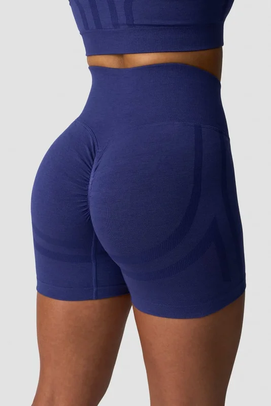 ICANIWILL - Rush Seamless Shorts Dark Slate Blue Melange- Shorts - Dames - sportkleding van ICIW