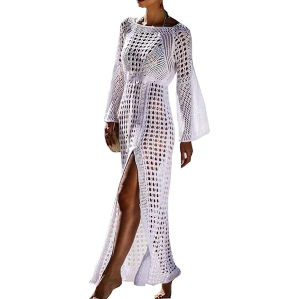 Beach Tops Sexiga Blommiga Cover Klänningar Bikini Cover-ups Net Long Kjol