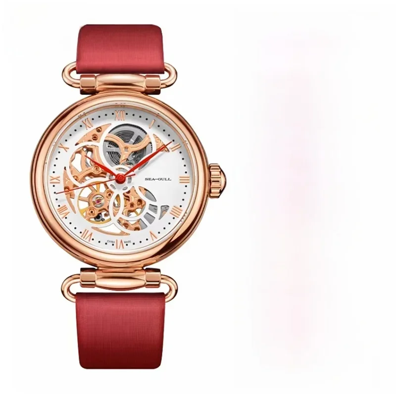 AliExpress - Seagull montre mécanique femmes montre de mode bracelet en cuir étanche montre automatique pleine creux montre mécanique 811.11.6002L