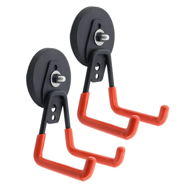 Heavy Duty Magnetic Hooks Strong Magnetic Hooks Heavy Duty Garage Storage Hook Non-Slip Ideal for Garage, Garden, Industrial Applications Orange 2pcs