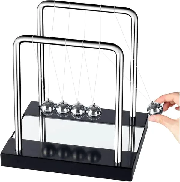 Newtons pendul, stor Newtons vugge 18CM pendul Newton bolde Newton vippe videnskabelige spil kontor skrivebordsdekoration
