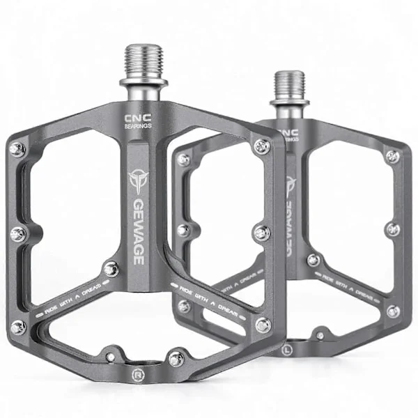 Cykelpedaler Metal Cykelpedaler Aluminiumlegeringspedaler Tre Lejer Hul Design Universal Skrue Dobbeltsidet Skrue Forseglet