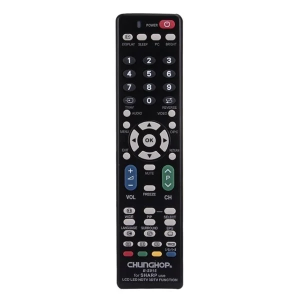 Universell fjernkontroll for Sharp LCD-, LED- og plasma-TV-er