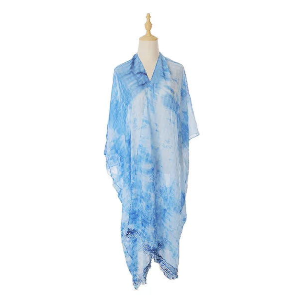 Elegant Boho Cardigan Strandovertrekk – Kaftan i Rayon for kvinner med gullbroderi, løstsittende badetøysoverlegg, lang badekåpe i pluss-størrelse for