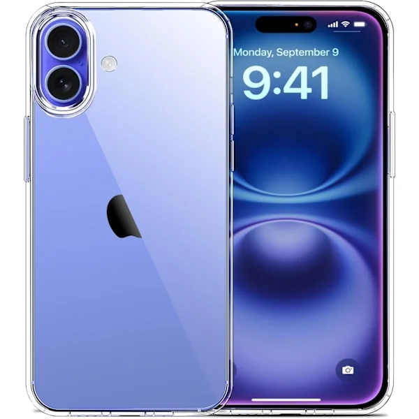 iPhone 16 Plus Transparent TPU Skal
