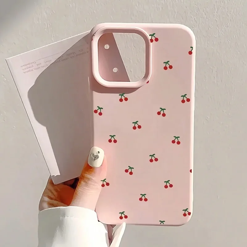 AliExpress - Pour iPhone 17 16 15 14 13 12 11 Pro Max étui mignon dessin animé cerise graphique Silicone couverture de téléphone pour iPhone 15 16 