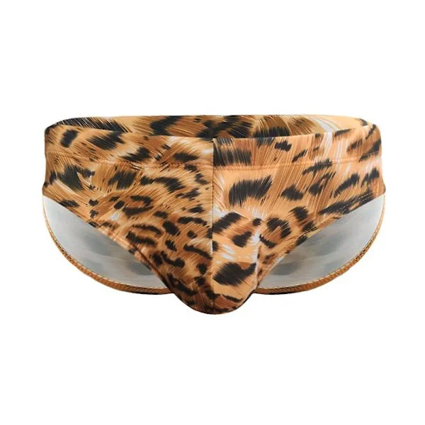 Menn Sommer Svømmeshorts Lavt Liv Hurtigtørrende Tiger Print Svømmeshorts Pustende Slim Fit Svømmeshorts (FMY)