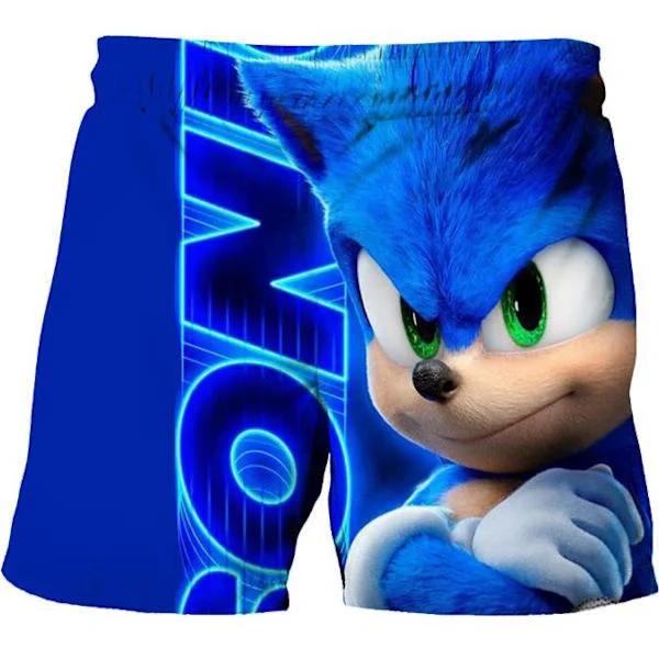 Pojkar 3D Sonic the Hedgehog Badbyxor Barn Badshorts Sommarlov Shorts AA[GKS]